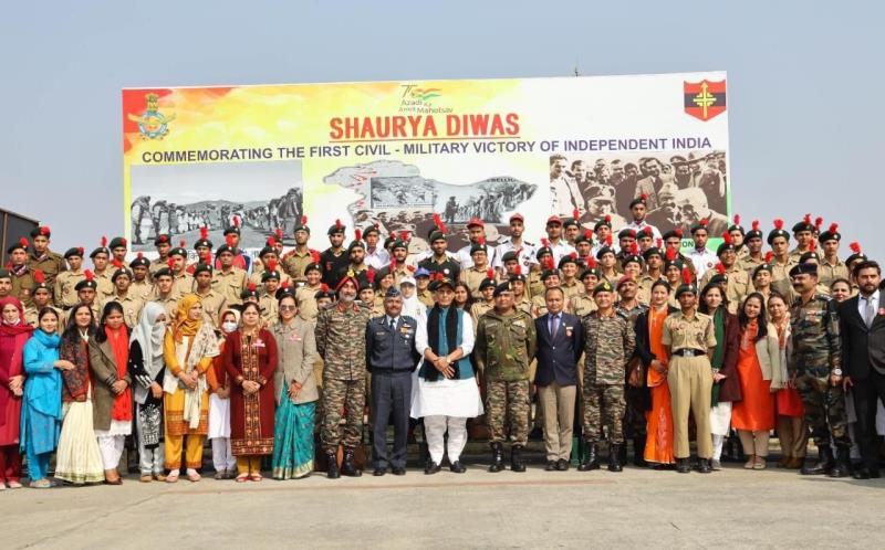 Shaurya Diwas 27th Oct 2022 was celebrated today,at Old Airfield Srinagar to commemorate the 1st Air Landed Ops by the Indian Army to defend J&K during Indo-Pak War 1947-48.